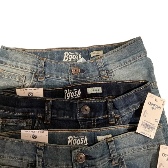 Osh kosh b gosh boys classic straight jeans BUNDLE all 3 size 8A - Picture 2 of 15